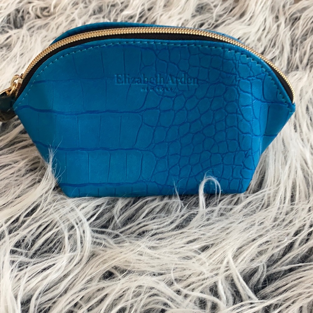 ***6 for $20***Blue crocodile skin pvc makeup bag